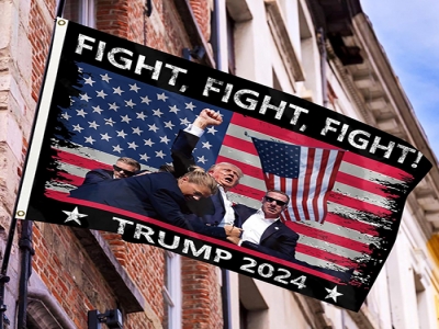 Custom Generic Fight Fight Fight Trump Flag