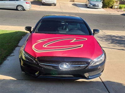 Custom Cleveland Cavaliers car hood flag