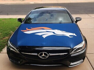 Customized NFL Denver Mustang Car Engine Cover Flag