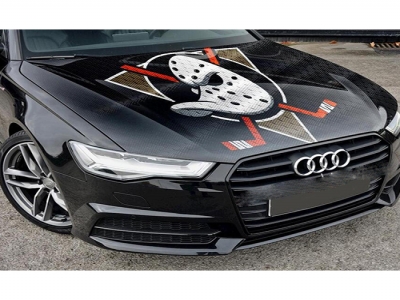 Custom NHL Anaheim Ducks car hood cover flag