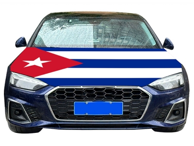 Custom Cuban car cover flag