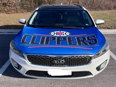 Custom Los Angeles Clippers car hood flag