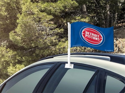 Custom NBA Detroit Pistons Car Flag