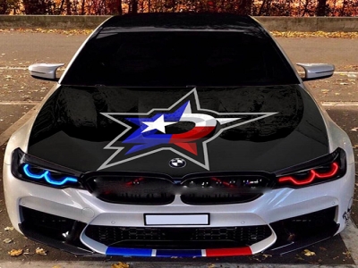 Custom NHL Dallas Stars car hood cover flag