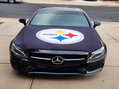 Customized Pittsburgh Steelers Automotive Engine Cover Flag