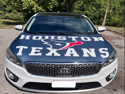 Customized Houston Texan Automotive Engine Cover Flag