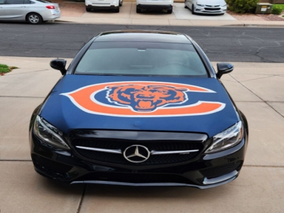 Customized Chicago Bear Car Engine Cover Flag