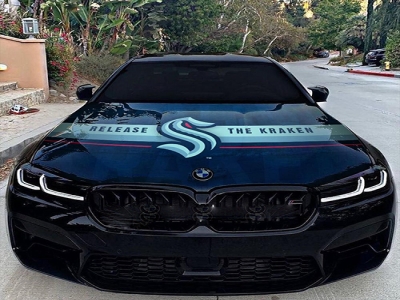 Custom NHL Seattle Kraken car hood cover flag