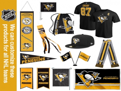 Custom NHL Pittsburgh Penguins flag