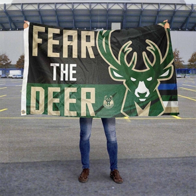 Custom NBA Milwaukee Bucks Flag