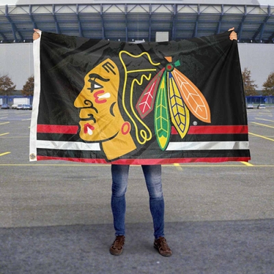 Custom NHL Chicago Blackhawks flag