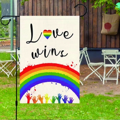 Customized Rainbow Garden Flag