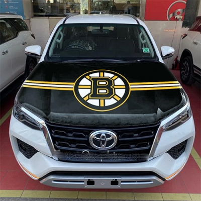 Custom NHL Boston Bruins car hood cover flag