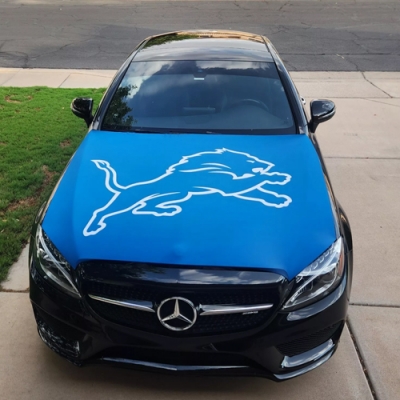 Customized NFL Detroit Lions car hood flag