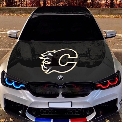 Custom NHL Calgary Flames car hood cover flag