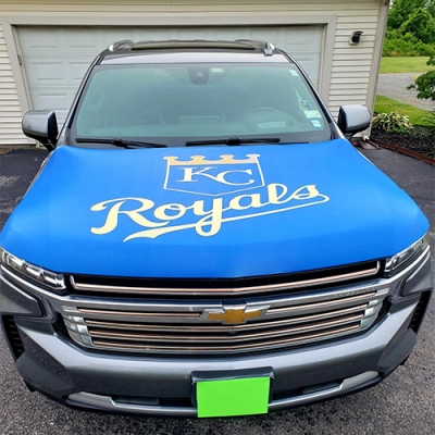 Custom Kansas City Royals car hood flag