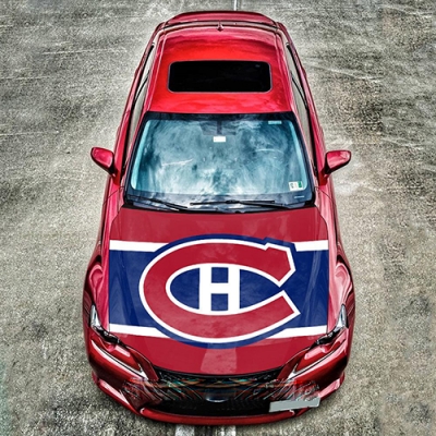 Custom NHL Montreal Canadiens car hood cover flag