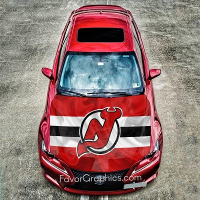 Custom NHL New Jersey Devils car hood cover flag