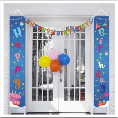 Customized Happy Birthday Door Curtain Banner