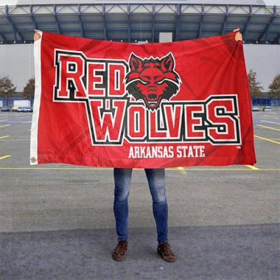 Custom NCAA Arkansas State Red Wolves Flag